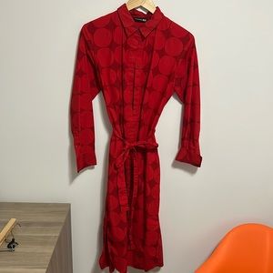 Marimekko for Uniqlo polka dot shirt dress